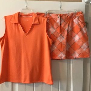 Golf skirt with matching top
